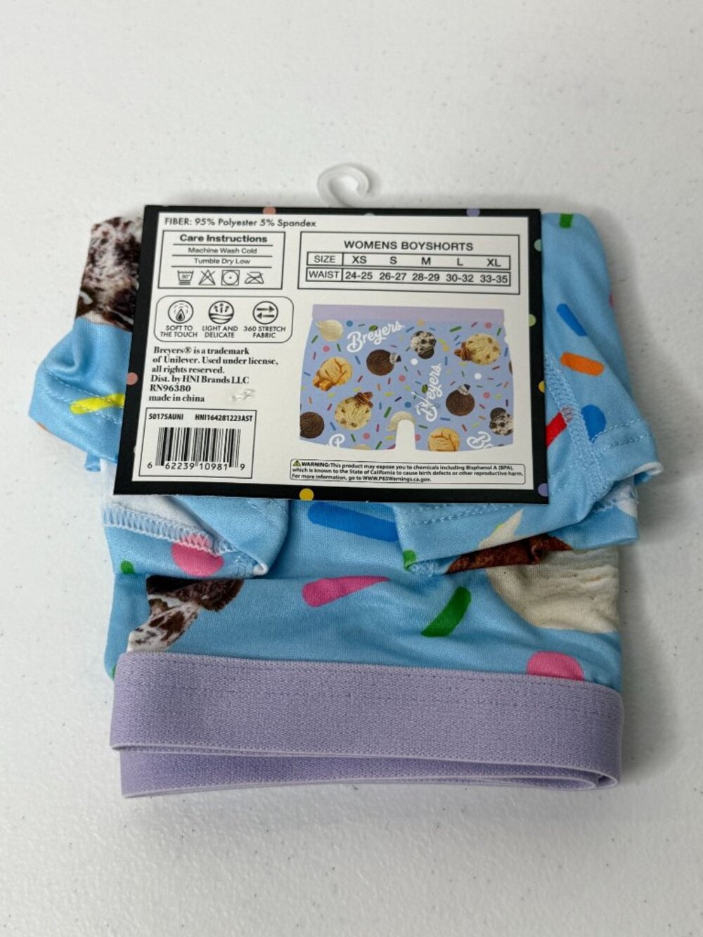 Breyers Ice Cream Women's Boyshorts Size M Graphic Lounge Sleep Shorts - Picture 3 of 5